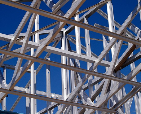 Steel plate used in a building framework